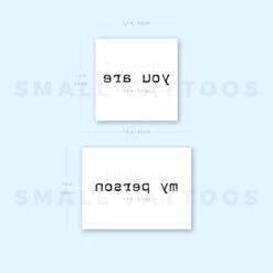 You Are My Person Temporary Tattoo - Set Of 3+3 -Da Vinci Shop you are my person st