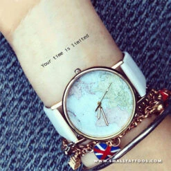 Your Time Is Limited Temporary Tattoo (Set Of 3) 9 Your Time Is Limited Temporary Tattoo (Set Of 3) -Da Vinci Shop your time is limited temporary tattoo